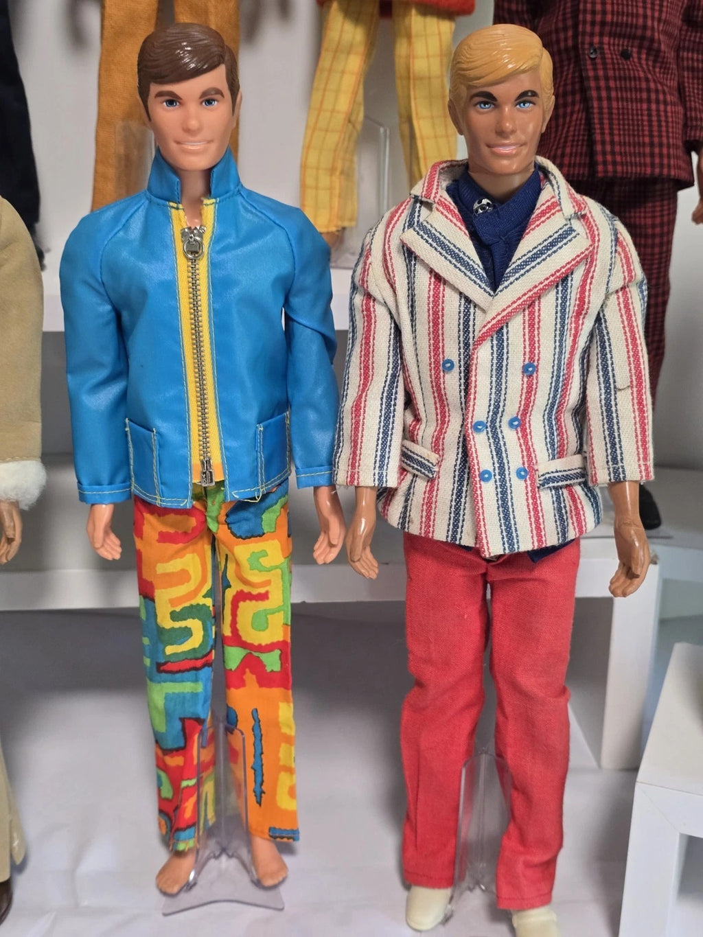 Vtg 1970s Mattel Ken & Brad Dolls LOT w/Original Clothes Accessories & Cases