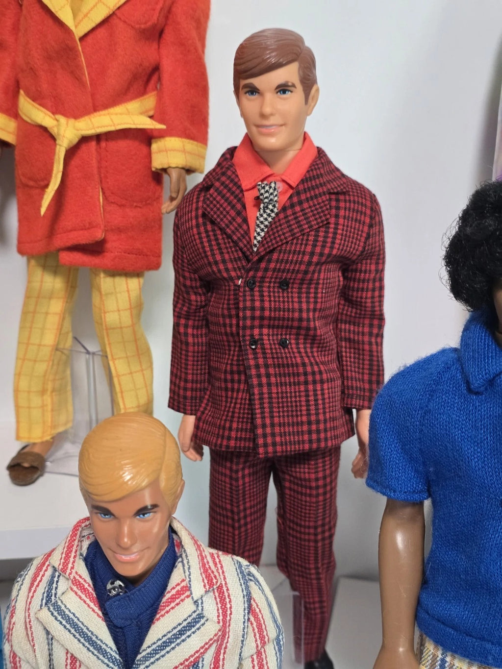 Vtg 1970s Mattel Ken & Brad Dolls LOT w/Original Clothes Accessories & Cases