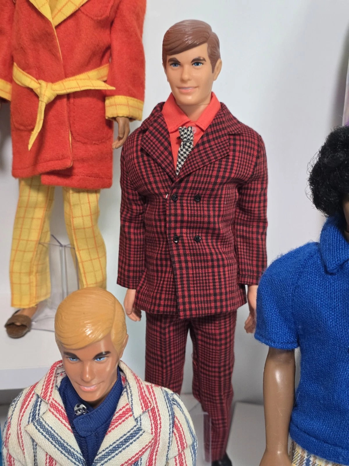 Vtg 1970s Mattel Ken & Brad Dolls LOT w/Original Clothes Accessories & Cases