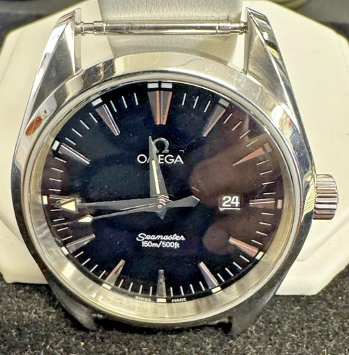 Omega Seamaster Aqua Terra Blck Dial Quartz 40mm Watch Excellent Condition R191