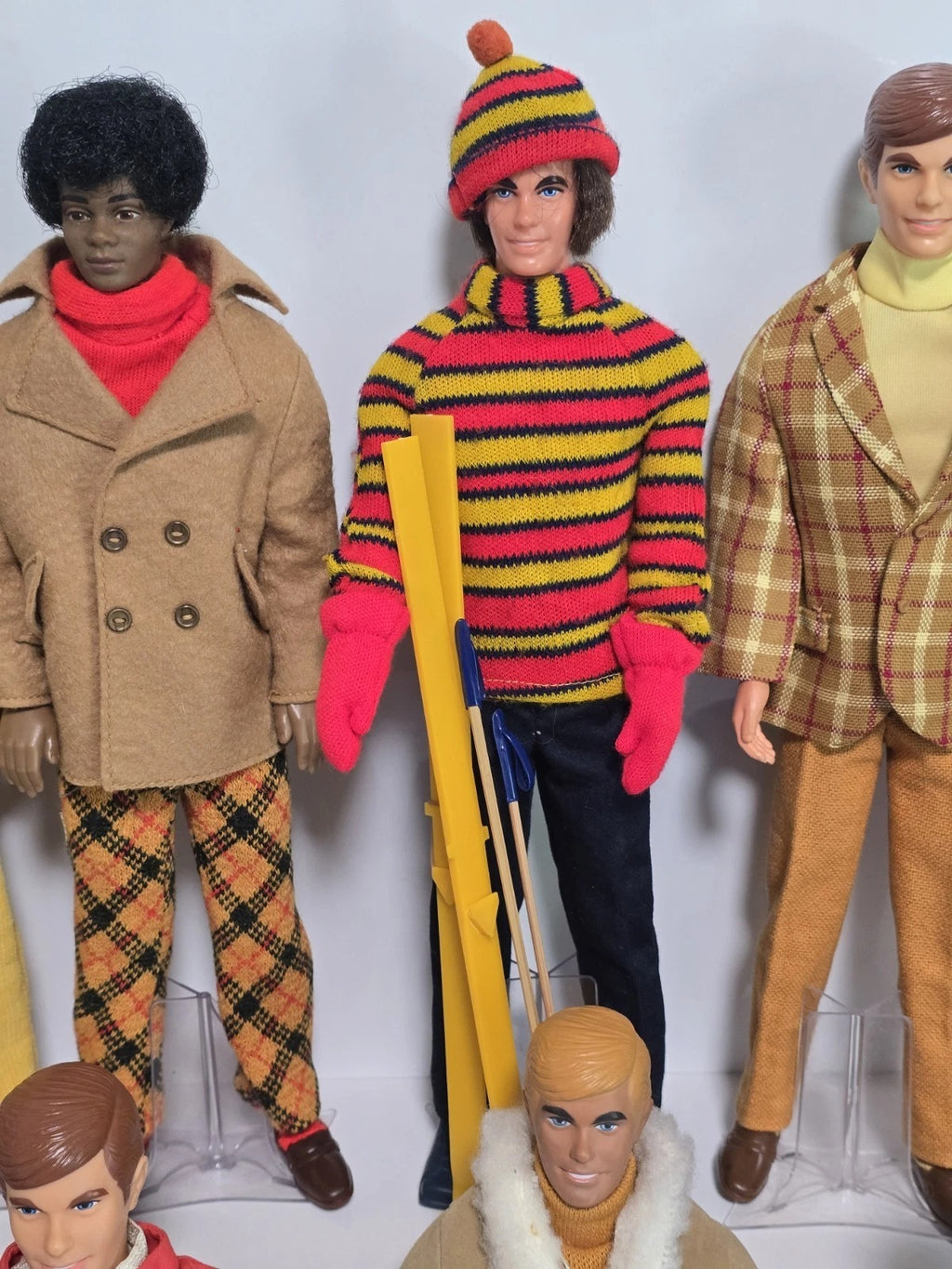 Vtg 1970s Mattel Ken & Brad Dolls LOT w/Original Clothes Accessories & Cases