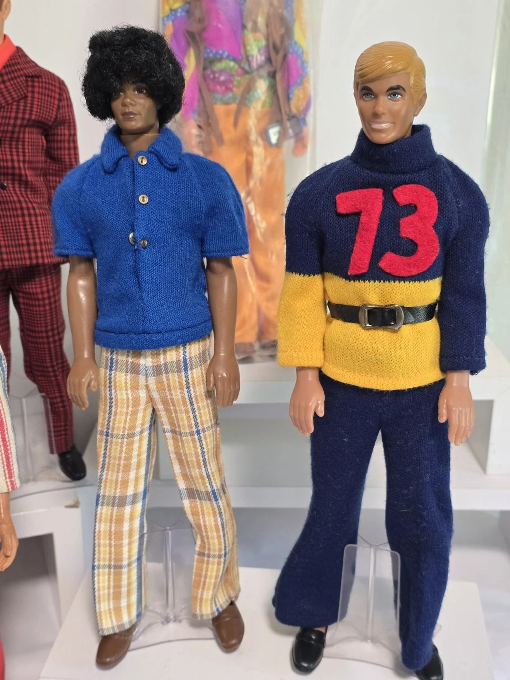 Vtg 1970s Mattel Ken & Brad Dolls LOT w/Original Clothes Accessories & Cases