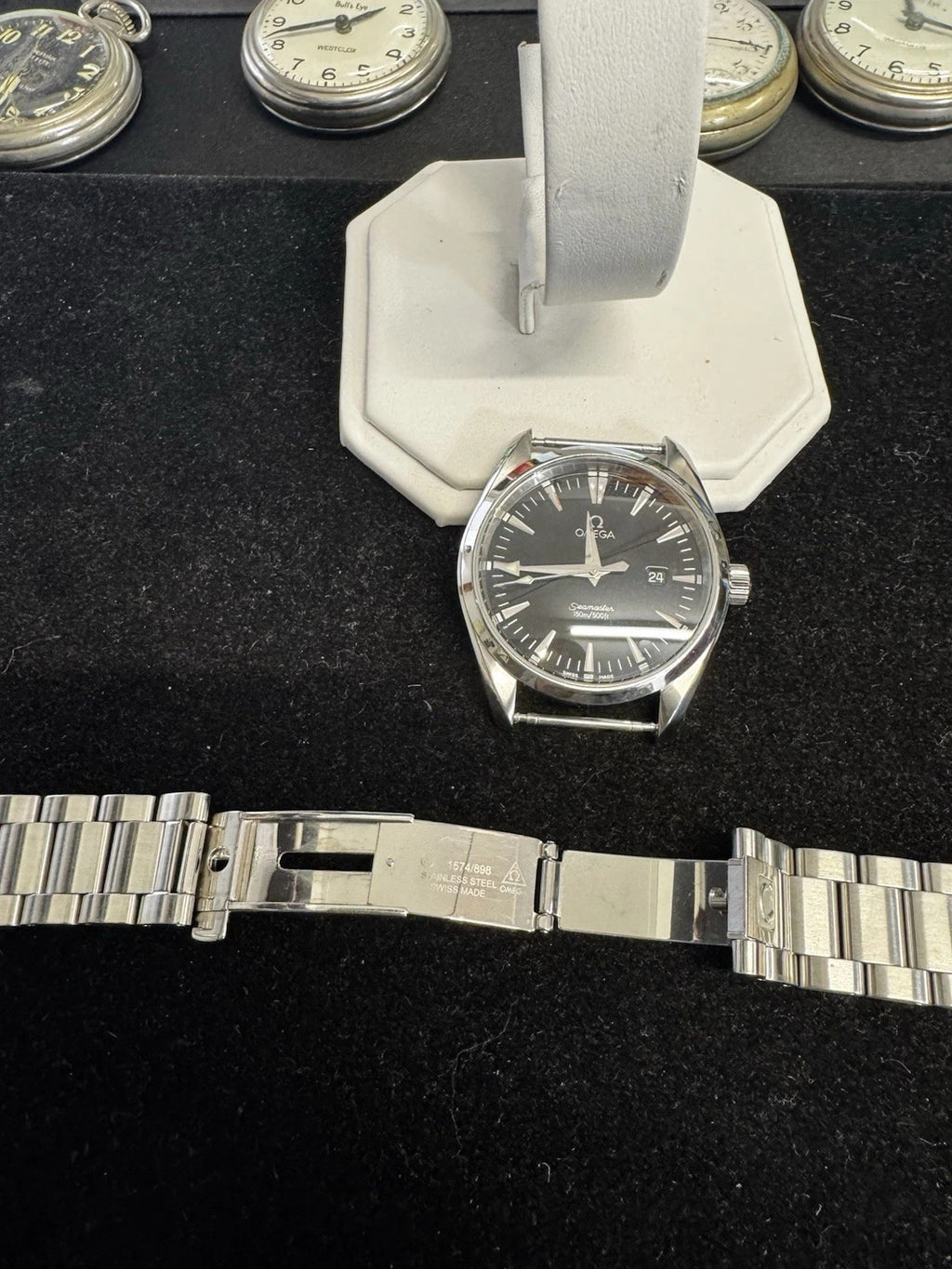 Omega Seamaster Aqua Terra Blck Dial Quartz 40mm Watch Excellent Condition R191