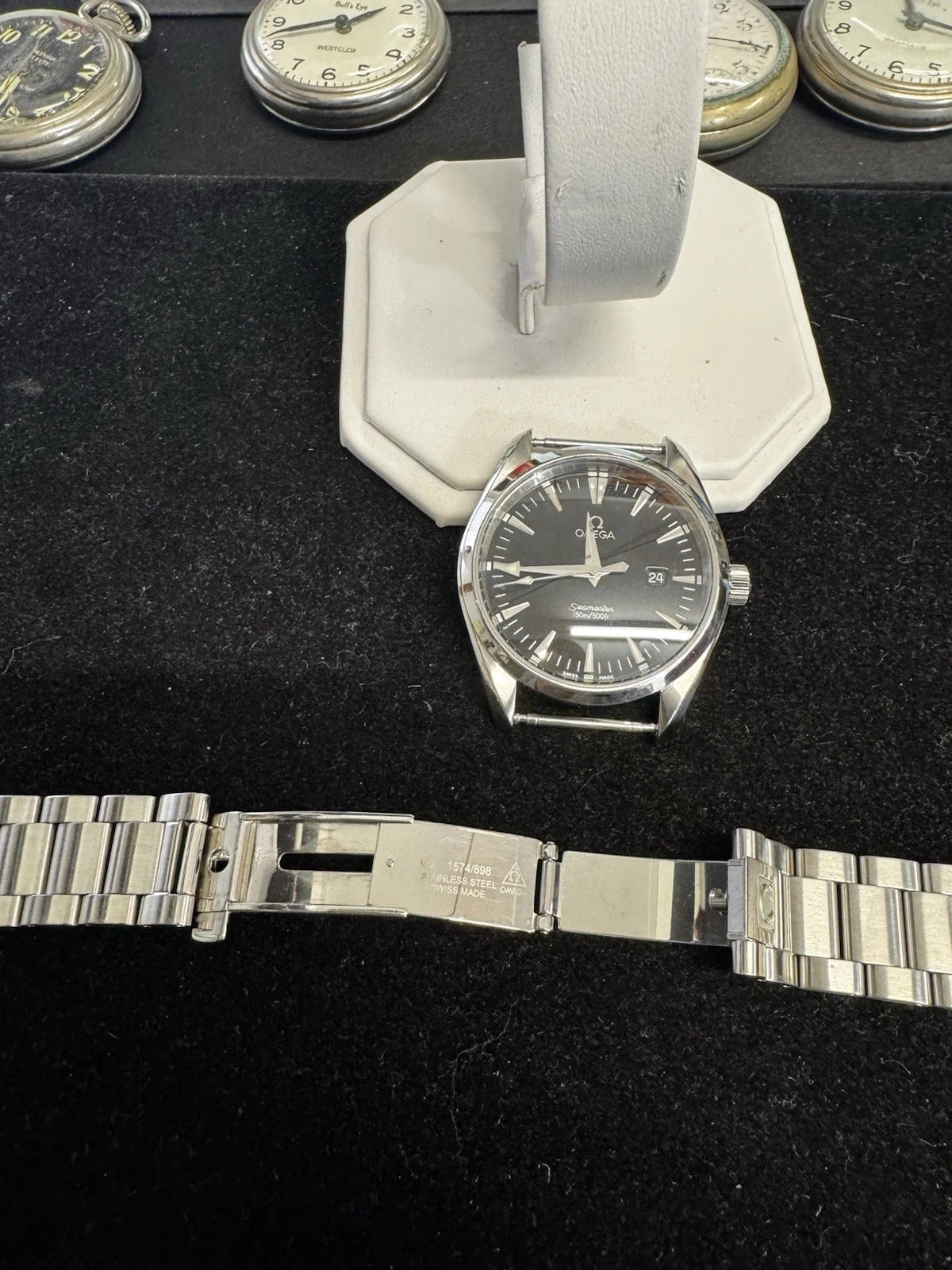 Omega Seamaster Aqua Terra Blck Dial Quartz 40mm Watch Excellent Condition R191